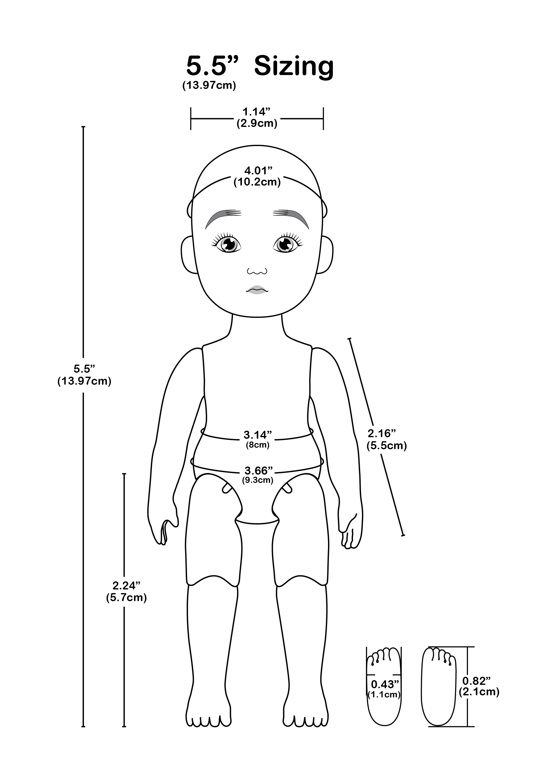 Size Chart for Ruby Red Fashion Friends & Ruby Red Siblies Ruby Red Galleria